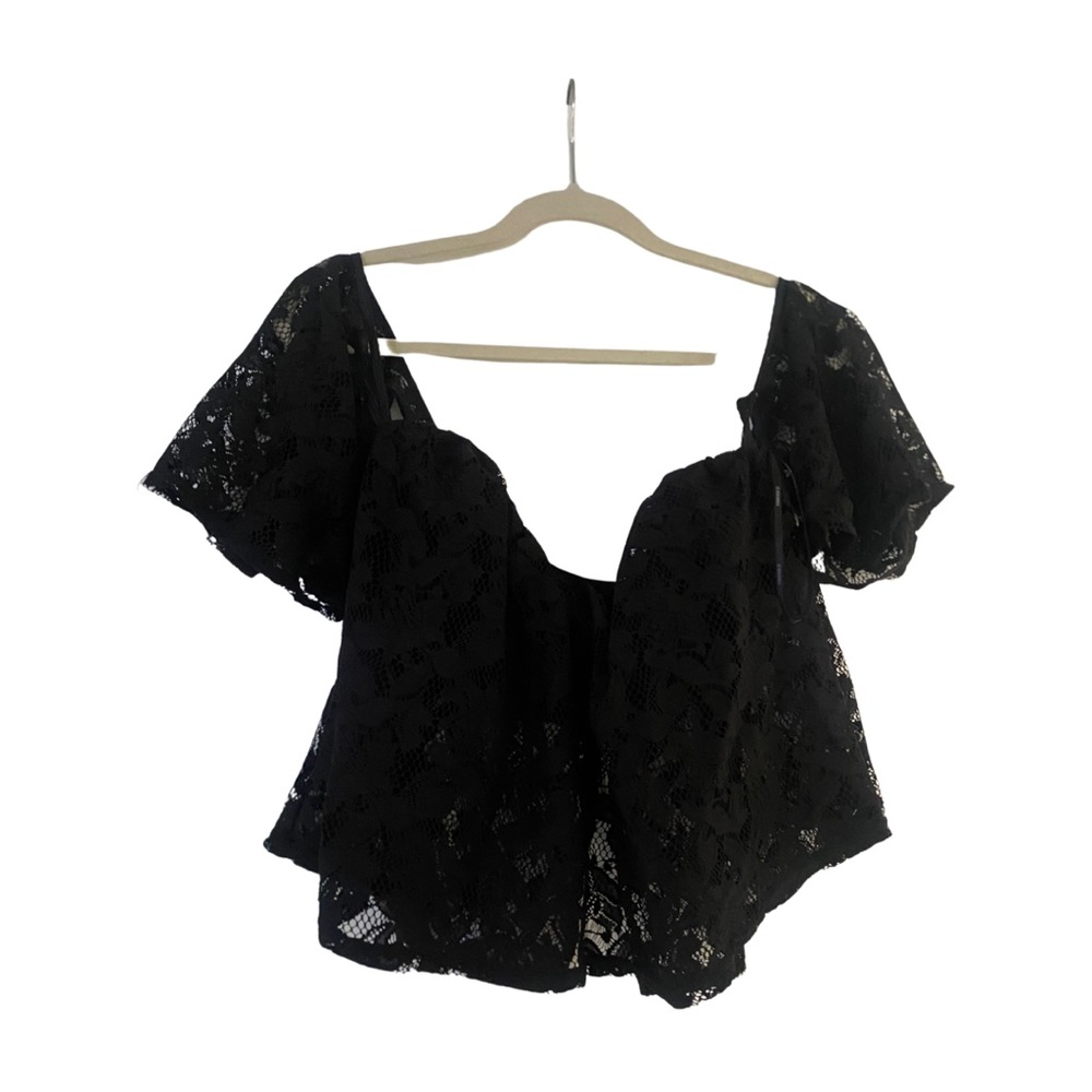Lace Paisley Off The Shoulder Top